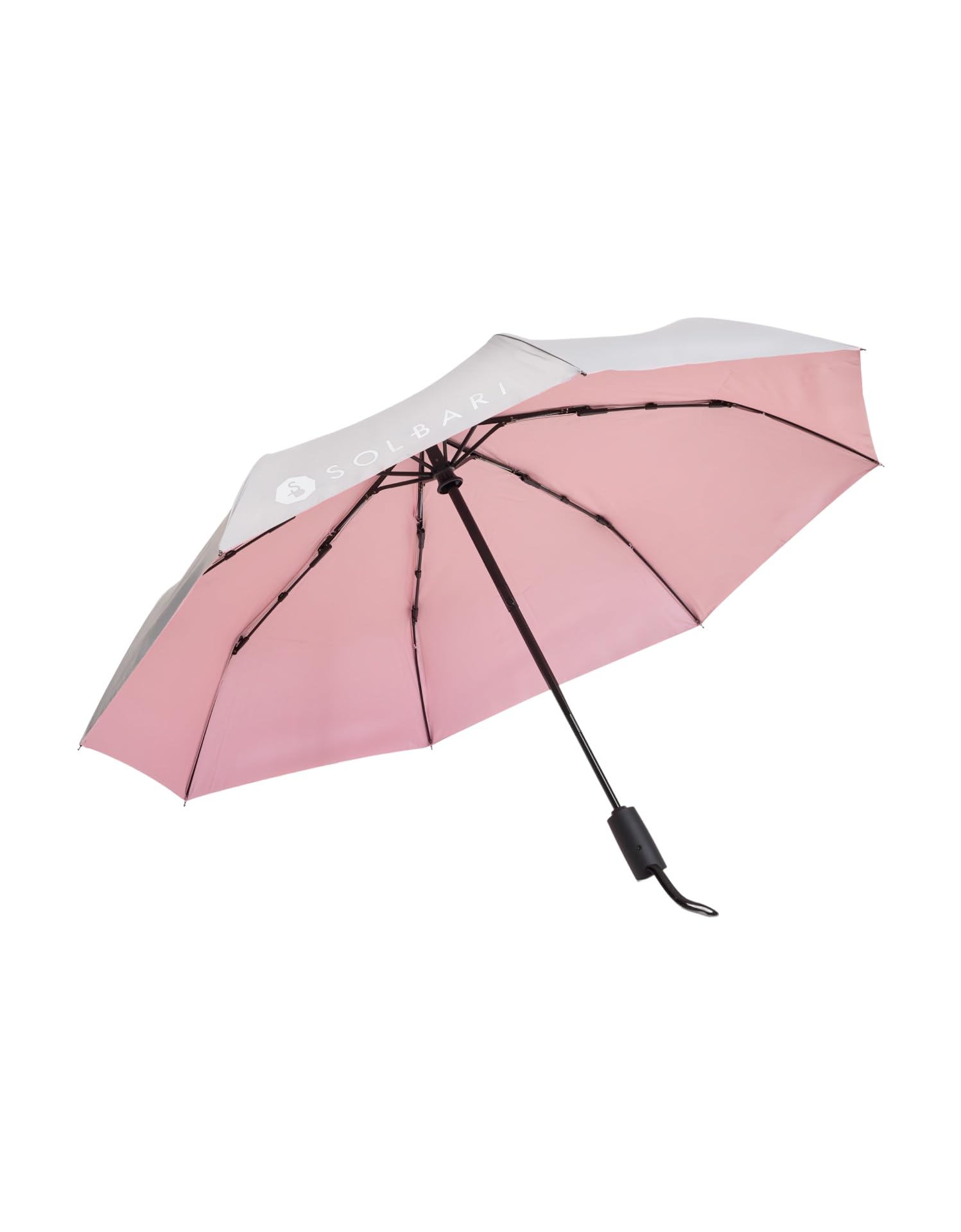Solbari Compact Sun Protective Umbrella UPF 50 | Lightweight compact umbrella with ultra-reflective silver canopy and opaque underside for travel and everyday use product thumbnail 3
