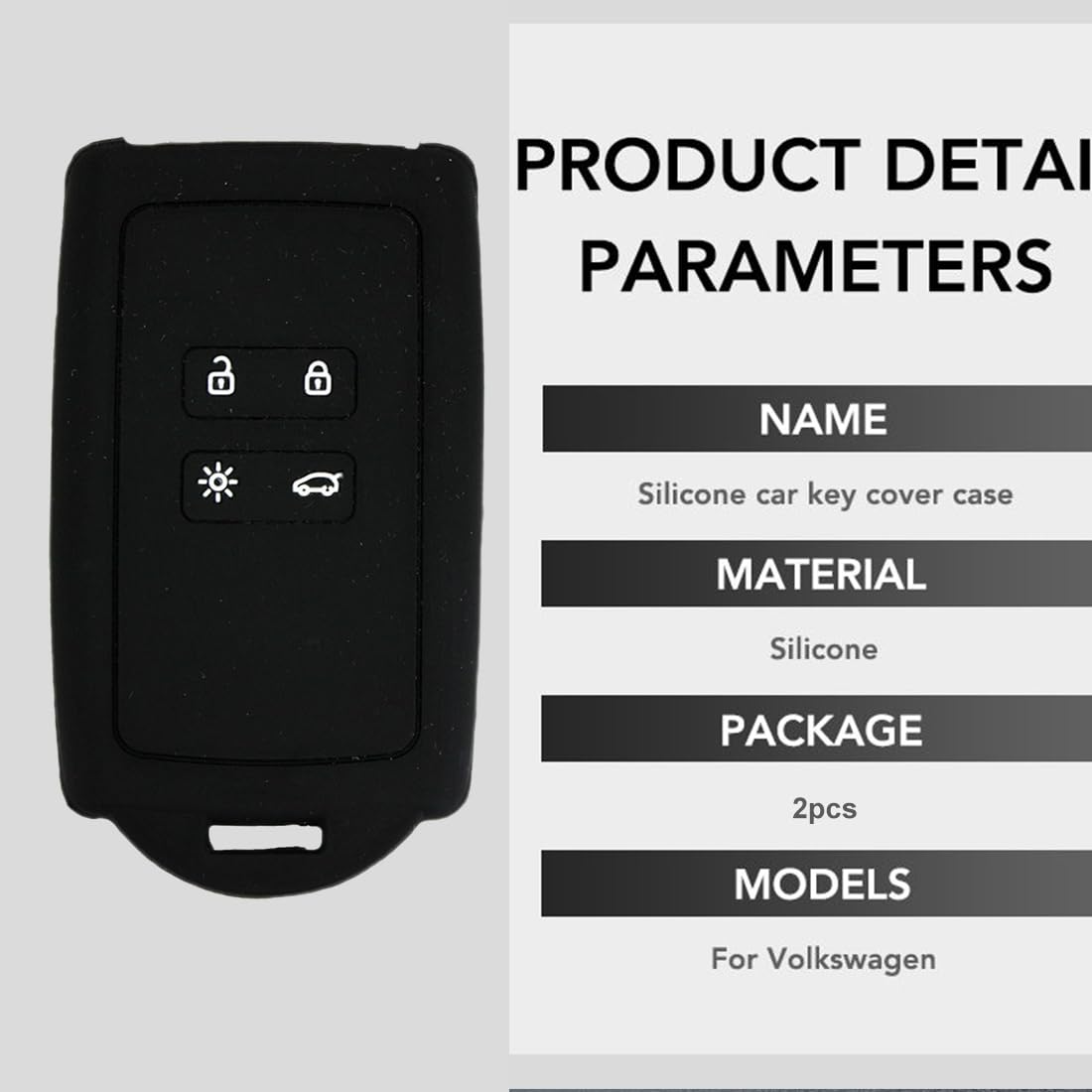 Cover In Silicone Per Chiavi Auto Renault E Dacia - 2 Pezzi Con Portachiavi - Antiurto E Impermeabile - Foto 8