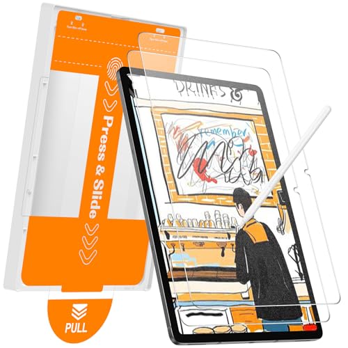 2 Pack Paper Glass Screen Protector for Samsung Galaxy Tab S11/ S10 Lite/ S10 FE/ S9 FE/ S9 (11& 10.9) Matte Tempered Glass with Dust-Free Installation Tray Paper-Sense Anti-Glare S Pencil Support