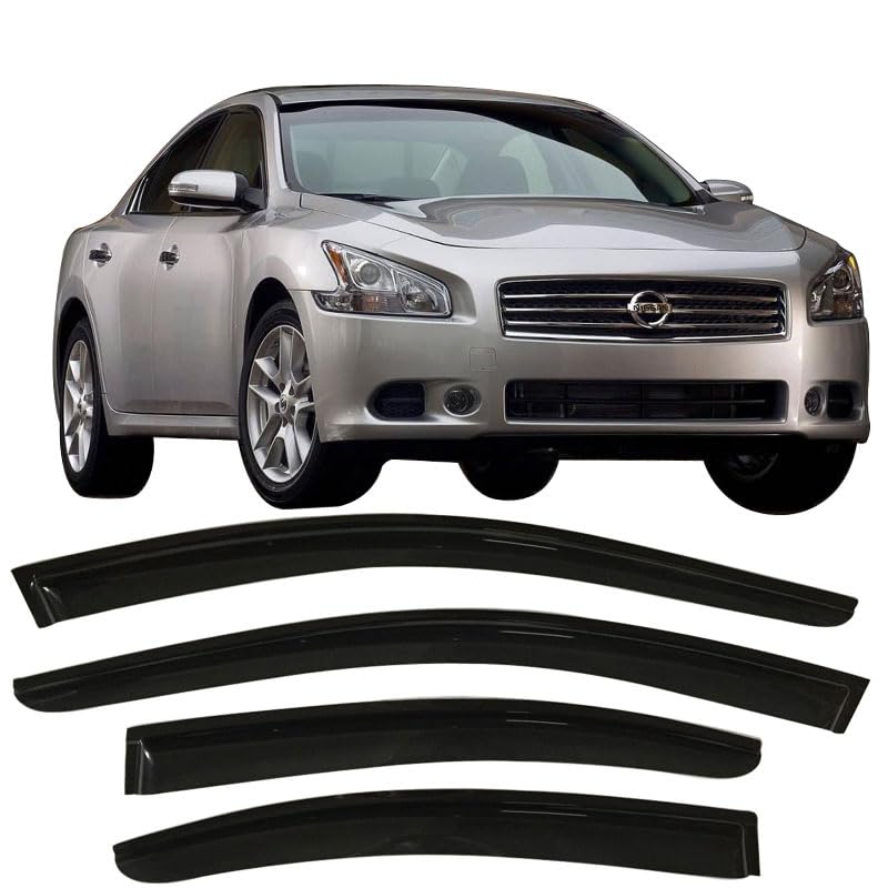 Photo 1 of Lifeinfinity Original 4pcs Side Window Deflectors, Outside Mount Tape-On Rain Guards Shade Set, Easy to Install Side Window Visors Compatible with 2009-2015 Nissan Maxima 94100 For Maxima 2009-2015