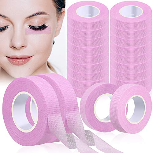 20 Rolls Eyelash Extension Tape Adhesive Lashes Tape Rolls Under Eye Fabric False Eyelashes Grafting Breathable Patch for Makeup Individual Professional Beauty Salon (Purple)