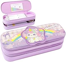 New Double Layer Unicorn Theme Multipurpose Zipper Stationary Organizer Pouch School Supply Organizer Pencil Pouch for Students