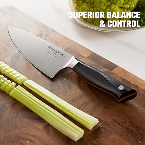 Vosteed Utility Chef Knife - 6.5 Inch Sharp Cooking Kitchen Knife - Japanese Stainless Steel Pro Cutting Knife For Vegetables & Meat (Stallion Series) #TOP1