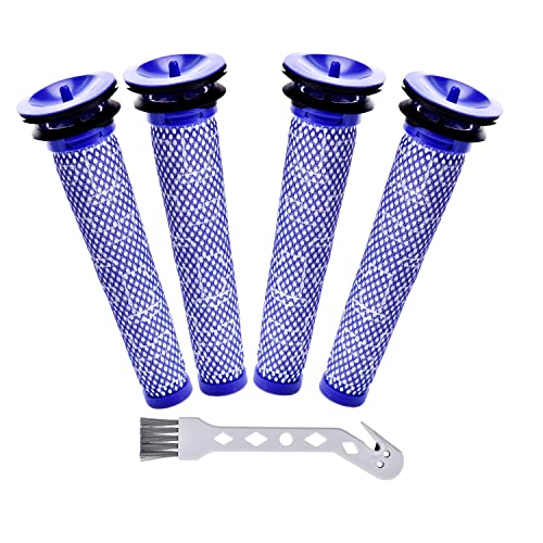 Image of 4 Pack Pre Filter Replacements for Dyson Animal Absolute V7 V8 V6 DC58 DC59 Motorhead Total Clean Cordless Vacuum Cleaner,Compare to Part # 965661-01