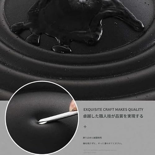 ロースツール 低い椅子 椅子 キャスター付き【直径32cm 高さ12/13cm】 丸 作業 360°回転チェア 室内移動 足置き台 小型 軽量 自動車整備 5つ脚 強化キャスター付 低座面タイプ サロン オフィス用 ブラック 高耐荷重 (【強化ベアリング付き車輪】車輪5個,【水面波紋模様】耐久性のあるブルー - 高さ12cm) [4]