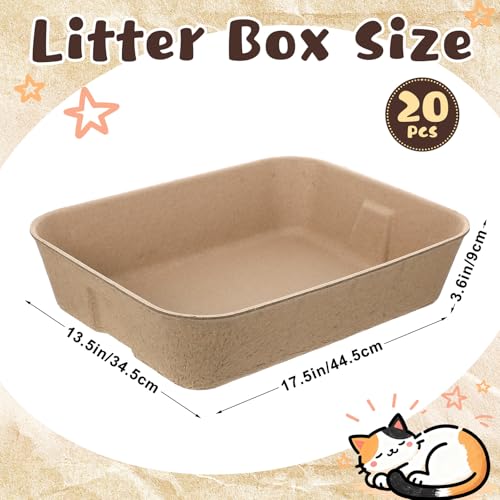 Caja desechable para gatos 20 pcs 16x12.6x3.7 pulg miniatura 2