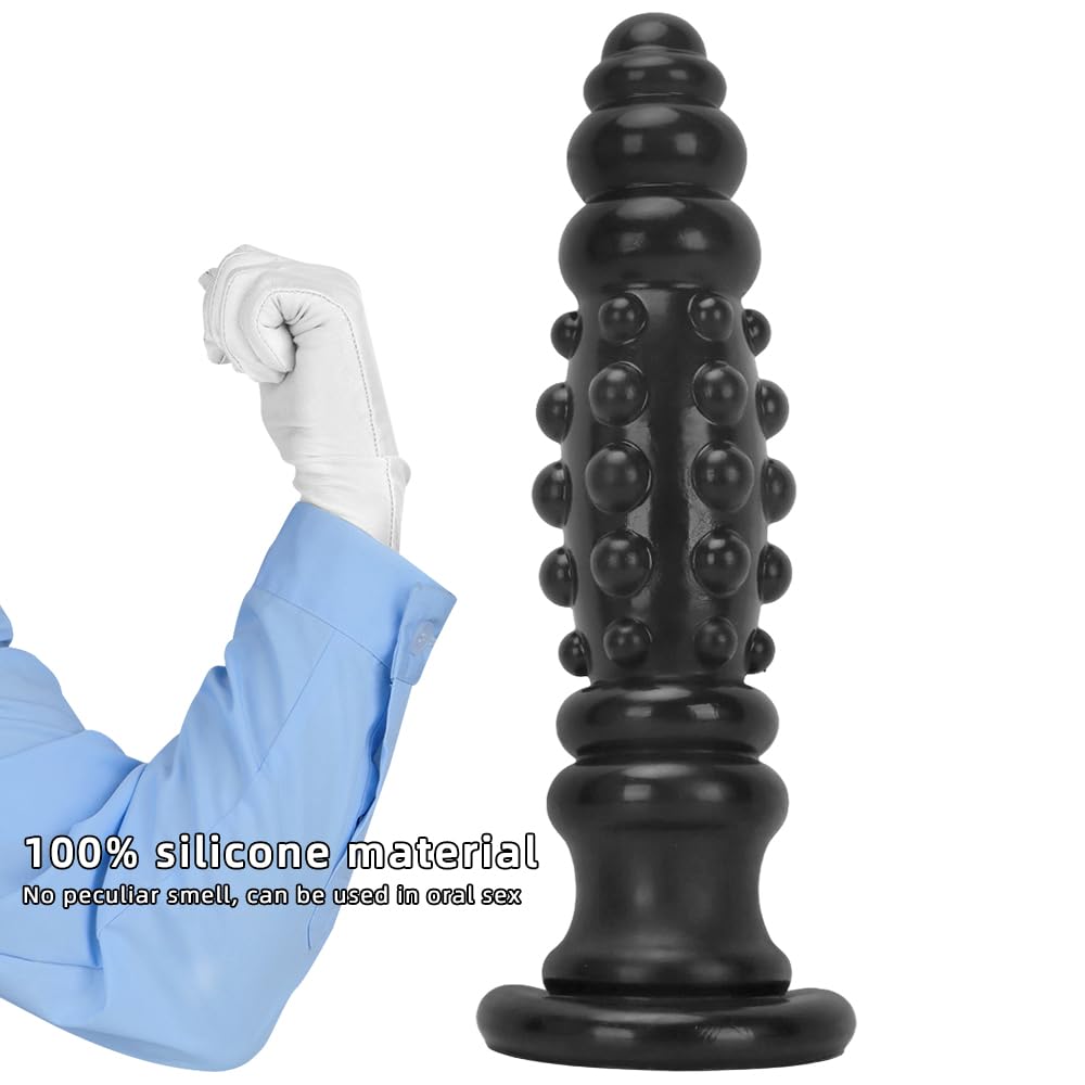 Groß Realistischer Penis Analplug Dildo Alien XXL Monster Analdildo Fantasy Butt Plug mit Saugnapf Analspielzeug G-Punkt Prostata Stimulieren Sexspielzeug für Frauen Männer Analdehner (Schwarz M)