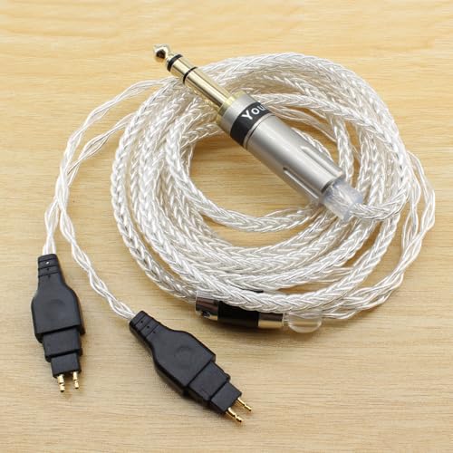 Cable de audio Jack 6.35 mm compatible con Sennheiser 1.5m miniatura 2