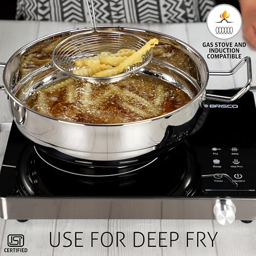 Image of Sumeet ISI Certified Stainless Steel Induction Bottom Heavy Multi Kadai with 6 Plates - 2 Idli, 2 Dhokla /Patra, 1 Momo /Modak /Steamer, 1 Mini Idli Plate - 28cm, 4.7Ltr, Silver