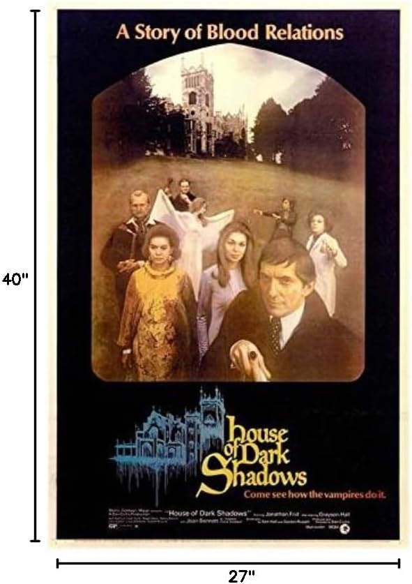 Decorative Wall Poster House of Dark Shadows Poster Movie (27 x 40 Inches - 69cm x 102cm) (1970) Living Room