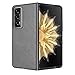 PU Leather & Hard Plastic Case for Honor Magic V2 Protector, Non-Slip Shockproof Phone Cover - Grey
