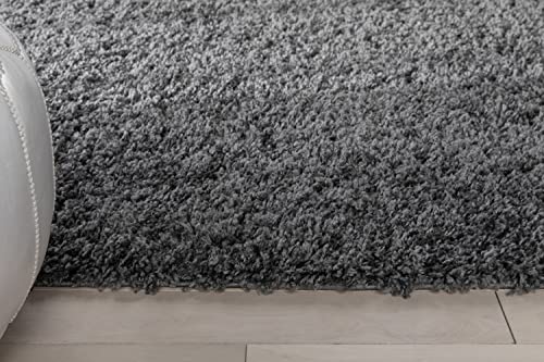 Well Woven Elle Basics | Emerson Shag Charcoal Grey | Textured (5'3" X 7'3") Area Rug #TOP7