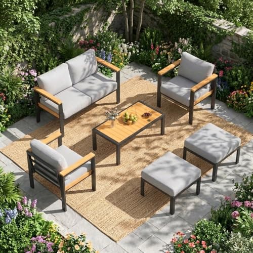 HOMREST 6-Piece Aluminum Patio Set