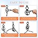 4 Sets Horse Tie Ring, Horse Tack and Supplies, Safe Horse Accessories Training Equipment with Eye Bolt and Snaps Saddle Black