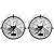 VEVOR 18 Inch Wall Mount Fan, 3-speed IP44 Waterproof Industrial Wall Fan, Max. 4150 CFM Wall Mounted Fan for Outdoor, Commercial, Residential, Greenhouse, Workshop, ETL Listed, 2-Pack