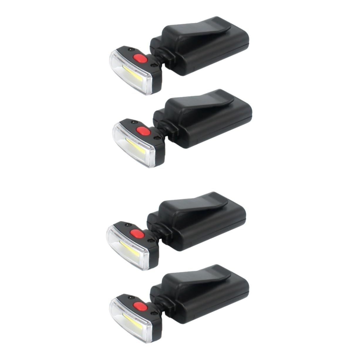 HANABASS 4pcs Clip Hat Light Portable Led Floodlights for Hands Outdoor Activities Like Camping Fishing and Hiking Lightweight Versatile Visor Mount Black