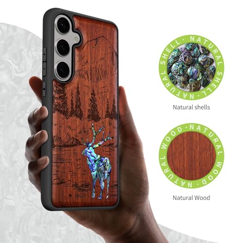 Coque Samsung S25 antichoc en bois pour éviter les rayures du dos