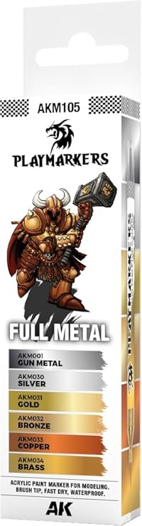 AK Interactive PLAYMARKERS SET AKM105 FULL METAL (6x)