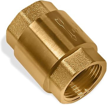 Brass Check Valve 3/4" NPT Thread Female One Way Backflow Preventer for Plumbing Water Boiler Heating System - 0.75 Inch Float Reinforced