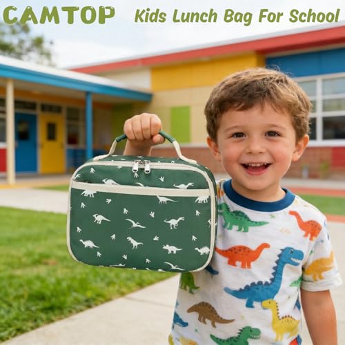 Image of CAMTOP Lunch Box Kids Boys Insulated Lunch Cooler Bag Reusable Lunch Tote Kit for School Travel