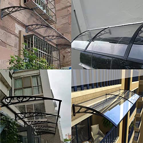 Hsoqn Window Awning Door Canopy Curved Front Door Canopy Rain Snow Protection For Back Door, Porch, Patio, Window, Scalable (Size : 60X200Cm/23.6X78.7In) #TOP4