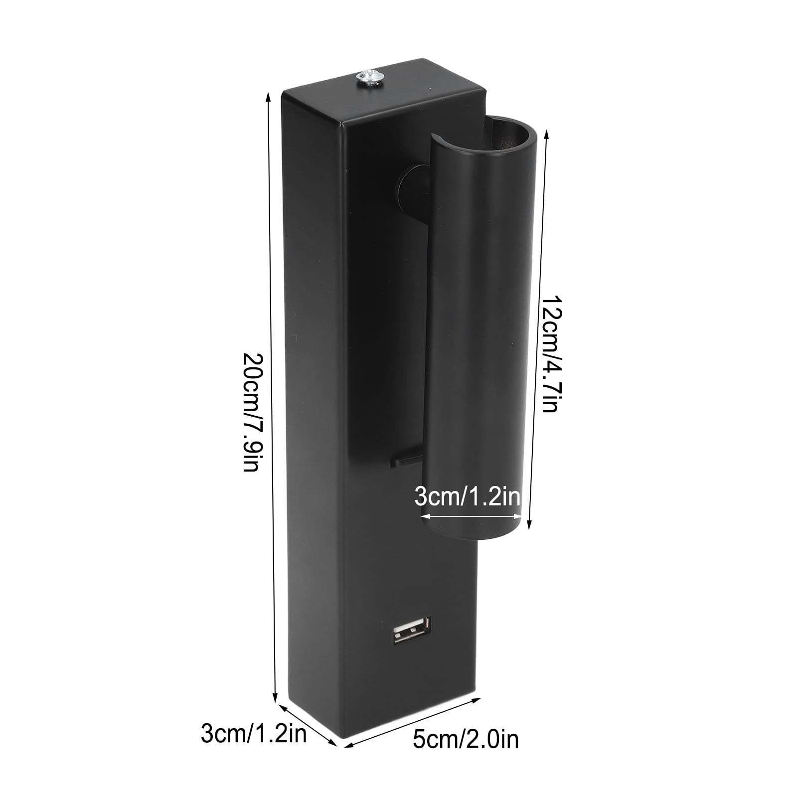 Luces de Lectura de Pared LED Lámpara de Pared de Diseño de Moda de ángulo Ajustable para Dormitorio con Puerto USB 100-240V