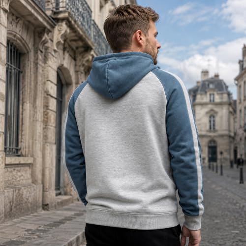 Image of Wirltte Hoodies for Men Zip Up Hoodie Drawstring Casual Long Sleeve Pocket Hooded Sweatshirts