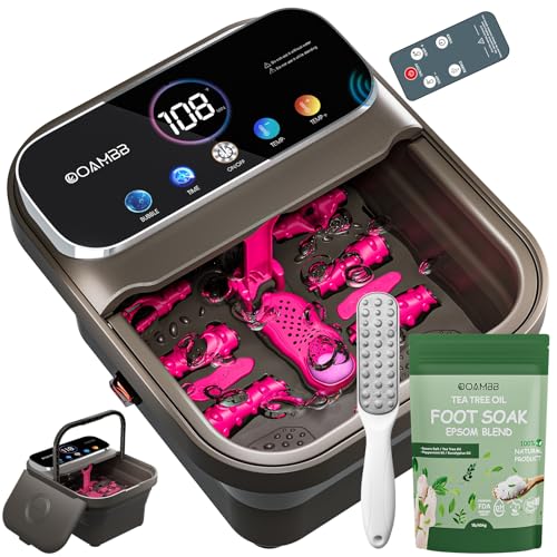 Spa pour les pieds pliable de luxe OOAMBB avec télécommande et écran tactile