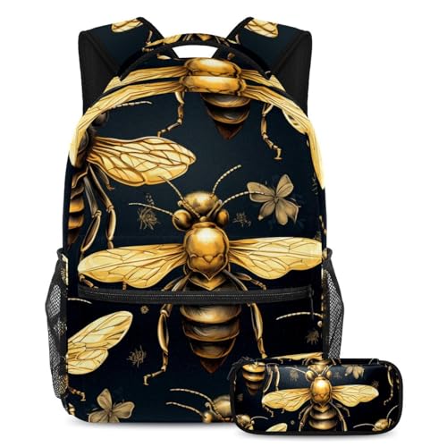 Cartable abeilles et fleurs idéal pour le collège et le lycée