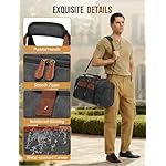 Canvas Duffle Bag for Travel 50L Expandable Travel Duffel Bags for Men Women Overnight Weekend Gym Bag with Shoes Compartment - Dark Grey - Image 5