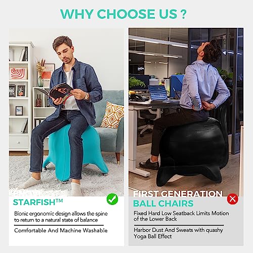 Image of Original Starfish Ball Chair, Yoga Ball Chair Exercise Ball Chair Ergonomic Design for Home Office Desk, Stability Ball & Balance Ball Seat