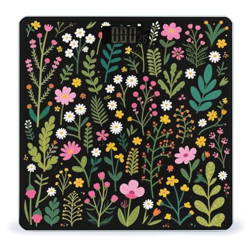 Balanza Digital de Vidrio Templado Weeds para Baño miniatura 1