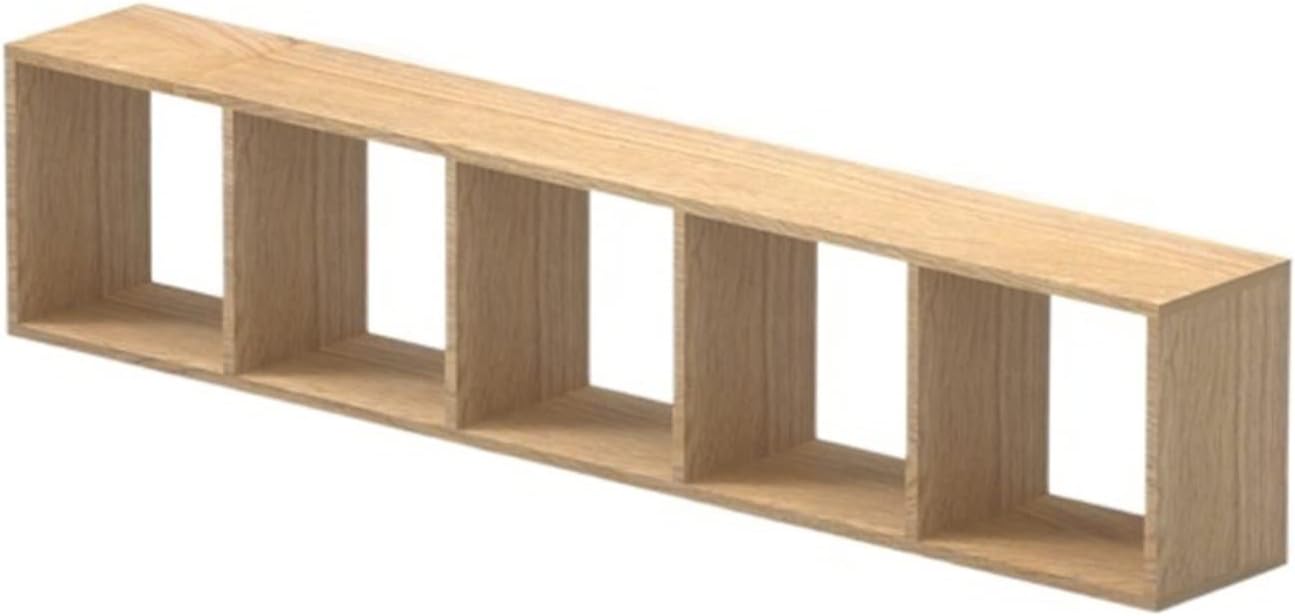 KIRANDY Solid Wood White Oak Bookshelf, Storage Wooden