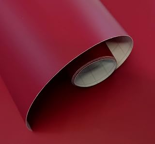 Dekorative selbstklebende Vinyl-Folie granat matt 60 x 300 cm für Möbel, Küche, Wände, Fenster, Basteln (60 x 300 cm, granat)