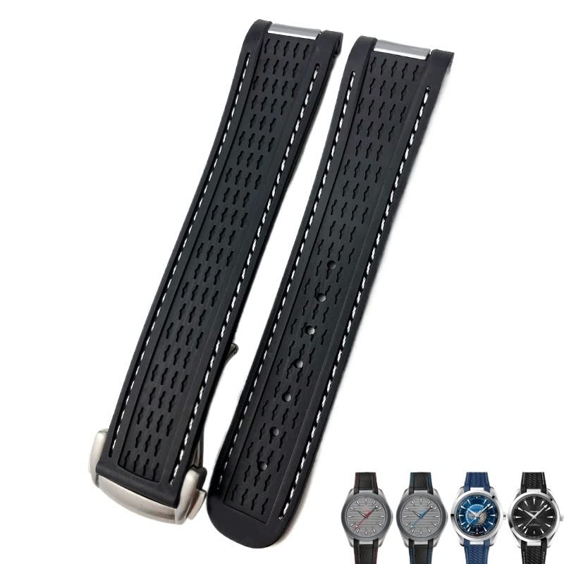 Bracelet montre caoutchouc 20mm pour sport et mer adapté à Seamaster 300