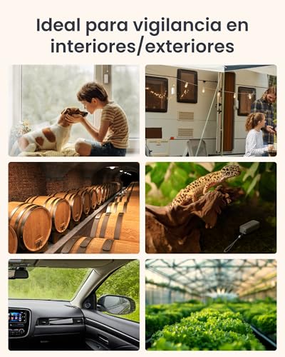 SwitchBot IP65 Termómetro Higrómetro de Exterior, 100m Bluetooth Alcance, Termohigrómetro de Interior, Punto de rocío/VPD/Sensor de Humedad Absoluto, Exportación gratuita de datos, 2 años de Batería