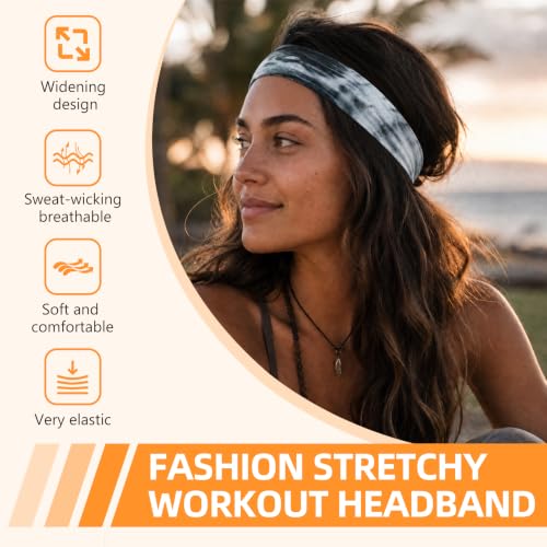 Image of Headbands for Women 8PCS, Summer-Exclusive Elastic Non Slip Hair Head Bands