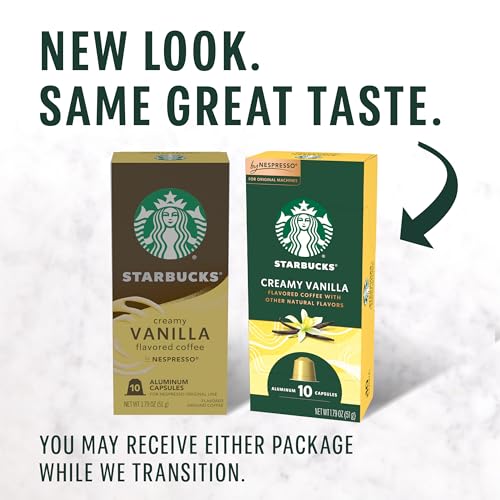 Image of Starbucks by Nespresso Original Line Vanilla Flavored Coffee, Espresso Pods, 10 Count (Pack of 10)