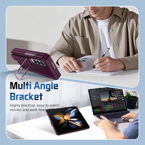 Coque Galaxy Z Fold 4 antichoc avec protection écran intégrée rouge