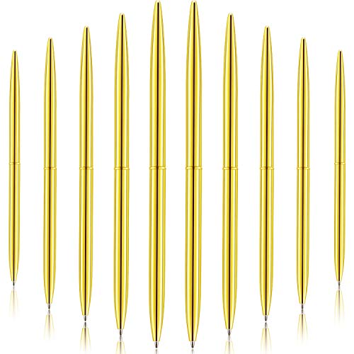 30 Pieces Gold Ballpoint Pen Lightweight Black Ink Metal Pens Set for Business Office Supplies