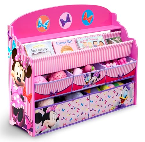 Delta Children Deluxe Book & Toy Organizer Disney Minnie Mouse