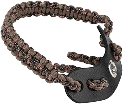 SUNYA Archery Bow Wrist Sling, 550 Paracord Strap Comfortable on Hand.100% Full Grain Leather Yoke, Multiple Camo Colors. Fit Compound Bow Stabilizer SUNYA Archery Bow Wrist Sling, 550 Paracord Strap Comfortable on Hand.100% Full Grain Leather Yoke, Multiple Camo Colors. Fit Compound Bow Stabilizer