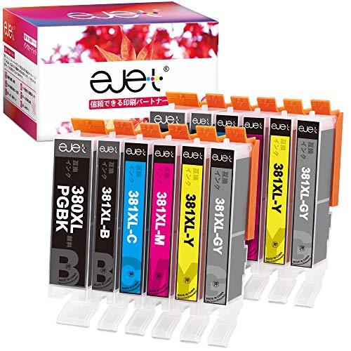 Ejet 互換インクカートリッジ キヤノン Canon 用 Bci380 Bci381 Bci380xl Bci381xl 6色セット 2 合計12本 1 5倍大容量13 27 5ml Pixus Ts8430 Ts8330 Ts8230 Ts8130 インク Canon 380 381 の価格比較 Heim ハイム