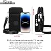 Casecret Petit Sac Téléphone Portable Femme Sacs Bandoulière Crossbody Pochette Brassard de Sport de Course à Pied Bande Running Armbag Universel pour iPhone 14 13 11 Samsung Xiaomi BIS zu 7.5" Noir #1