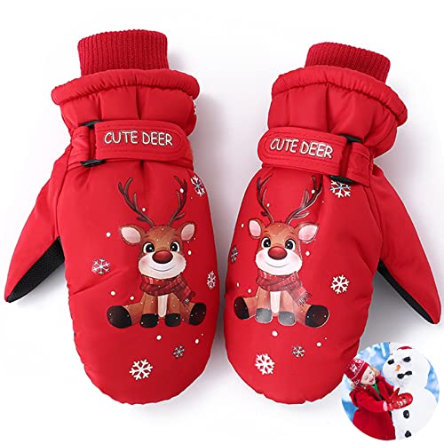 Kinder Skihandschuhe, Fäustlinge Kinder Skihandschuhe, Ski Handschuhe Fäustlinge Kinder, Wasserdichter Fausthandschuh, Warm Winter Skating Handschuhe, Thermohandschuhe für Mädchen, Jungen Cover