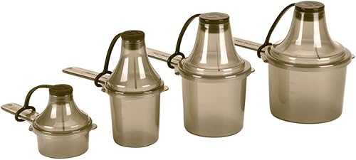 The Scoopie Contenedor de suplemento cuchara y sistema de embudo para polvo de preentrenamiento y proteína después del entrenamiento dispensador de