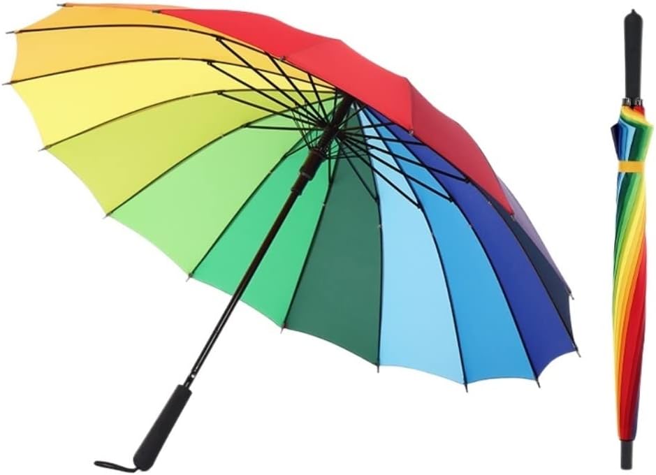 Umbrella Portable Stick Umbrella for Men Double Travel Umbrella and Women for Outdoor Windproof Umbrellas Reinforcement Umbrellas for Rain Windproof (Color : H)