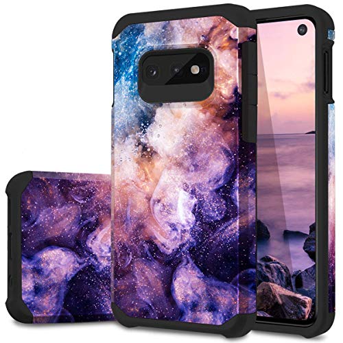 Coque Samsung S10e,Coque pour Galaxy S10e,Coque en PC dur à motif étoilé, coque intérieure en TPU souple[Ultra-mince][Chargement sans fil][Anti-choc et anti-rayures]Housse Etui​ Galaxy S10e(5.8")-Noir Cover