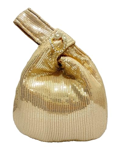 Image of Signature Potli Bag for Women - Sequin Knot Detail | Wedding & Cocktail Festive Statement Ethnic Handbag