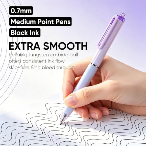 deli bolígrafos de gel, 12 piezas, tinta negra, 0.7 mm miniatura 4